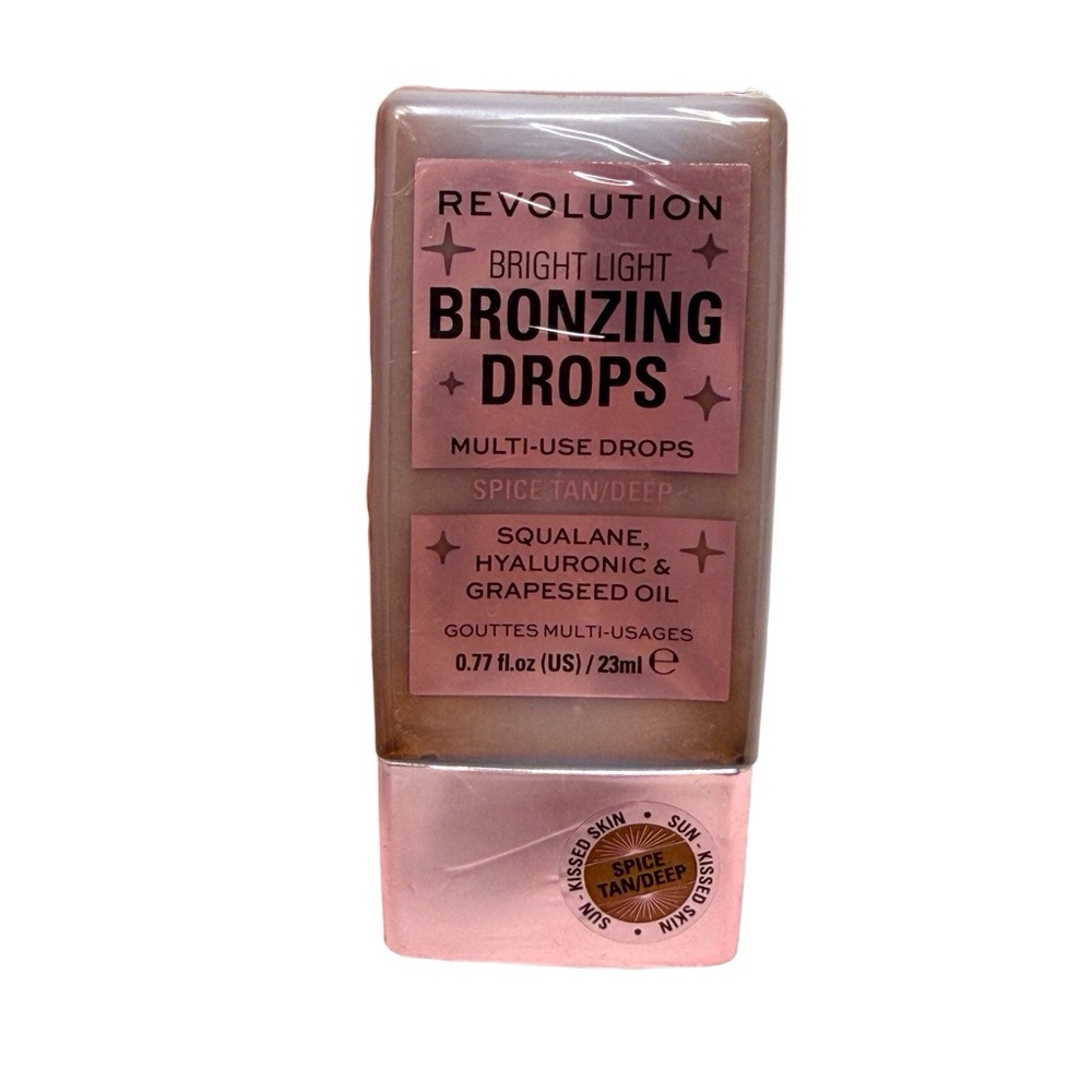 Revolution Beauty London Bright Light Bronzing Drops Spice/Tan Deep New